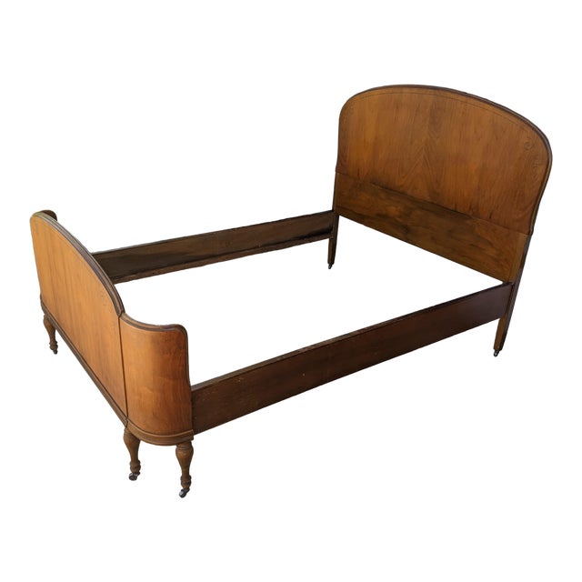 Vintage French Curved Footboard Full Size Bedframe Chairish