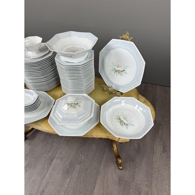20th Century Porcelain Dinner Service from Limoges, Set of 71 For Sale - Image 3 of 11