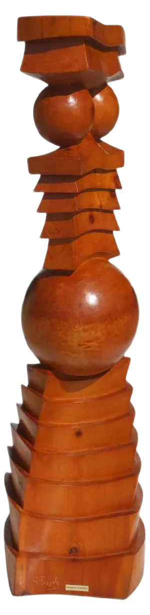 Giampiero Pazzola, Abstract Totem, Wooden Sculpture
