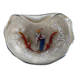 Trinket Tray in Enameled Glass by Émile Gallé For Sale