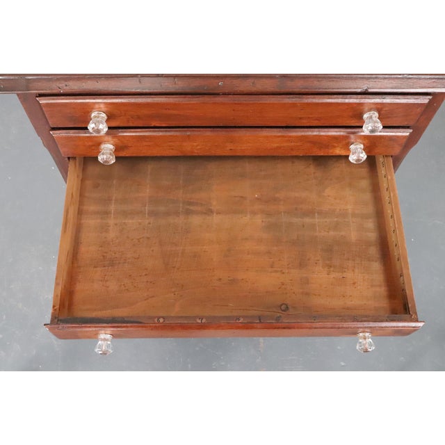 Antique Walnut Ten Drawer Optometrist's Cabinet For Sale - Image 9 of 14