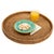 2020s Artifacts Rattan Round Serving / Ottoman Tray in Honey Brown - 19" For Sale - Image 5 of 6