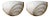 1960s Italian Mid-Century Half-Moon Murano Opaline Glass & Brass Wall Sconces - Pair For Sale