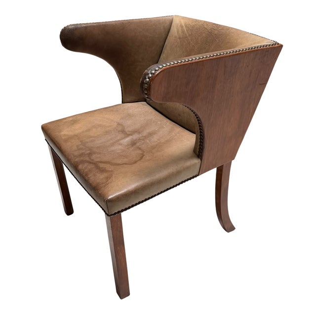 Art Deco Frits Henningsen Art Deco Cuban Mahogany Armchair c.1933 For Sale - Image 3 of 5
