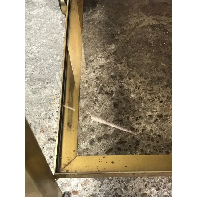 1970s 2-Tier Smoked Glass & Brass Serving Trolley, 1970s For Sale - Image 5 of 10
