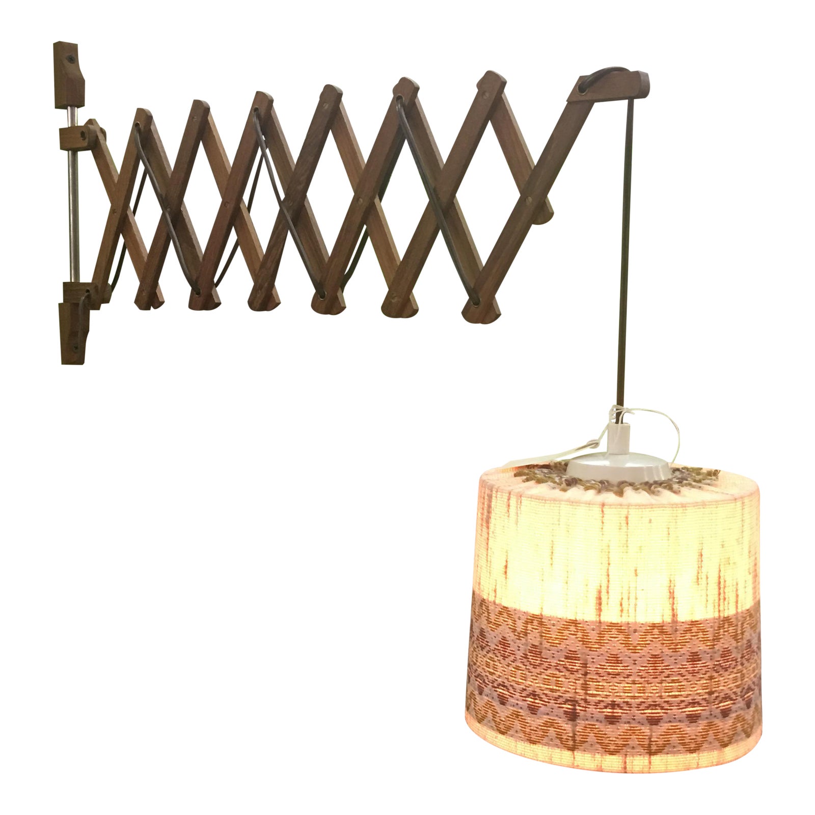 Vintage Teak Swing Arm Scissor Lamp Chairish