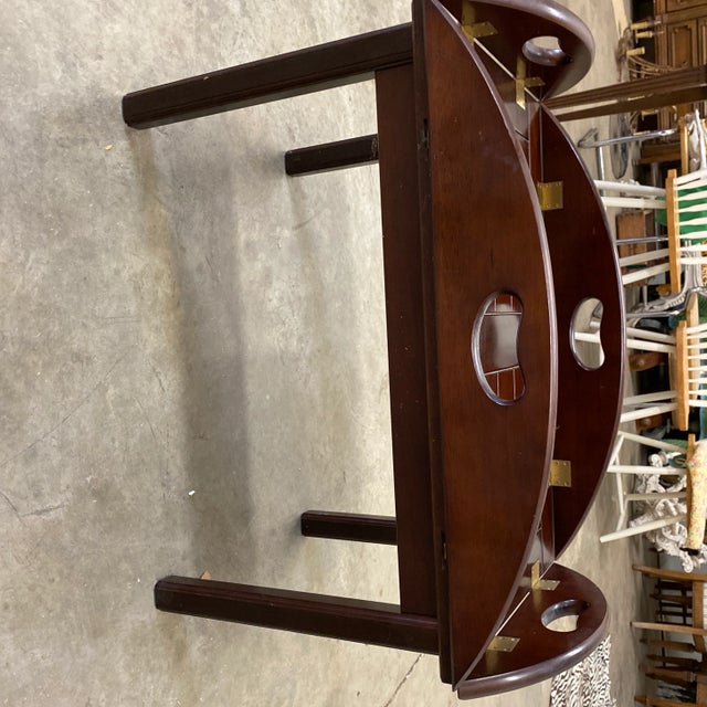 1970s Brown Wooden Coffee Table W Removable Tray Top For Sale - Image 4 of 7