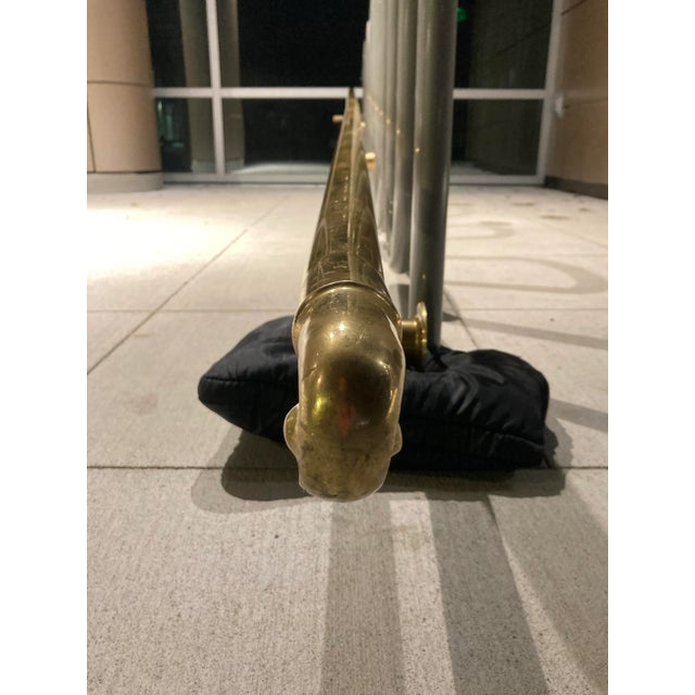 Metal 14’ Architectural Brass Handrail From Denver’s “Brown Palace” Circa 19th Century France For Sale - Image 7 of 13