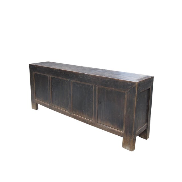 Vintage Distressed Reclaimed Wood Sideboard Cabinet 27 For Sale - Image 4 of 13