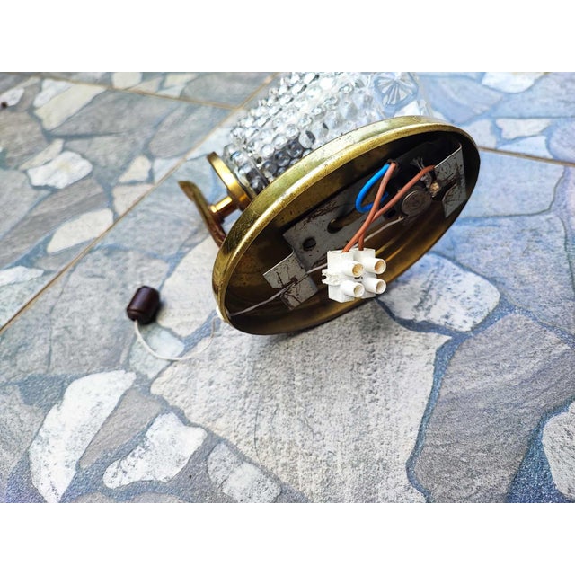 1960s Vintage Brass Wall Lamp, 1950s For Sale - Image 5 of 8