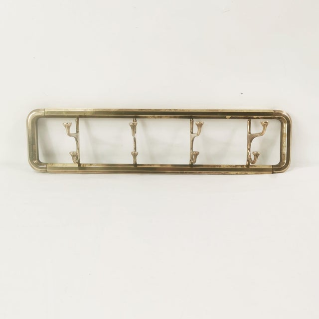 Art Deco Brass Wall Hanger, Austria, 1940s For Sale - Image 14 of 14