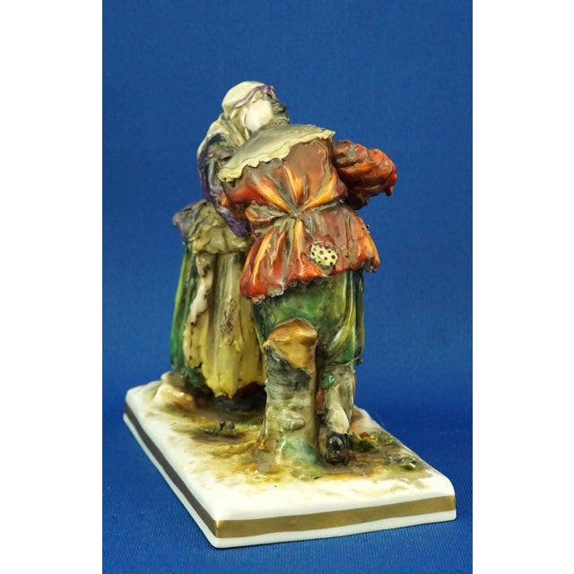 Ceramic 18th Century Porcelain Sculpture of a Beggars by Real Casa Ferdinandea Naples, Ginori Doccia, Italy For Sale - Image 7 of 18