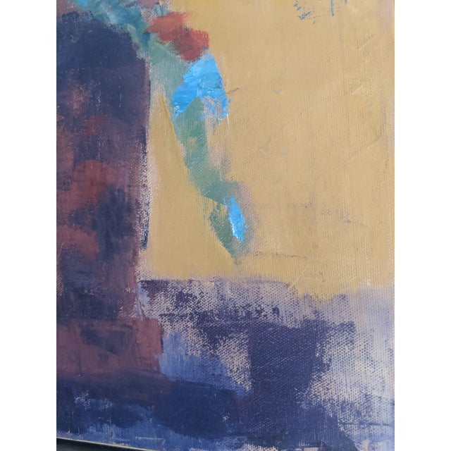 Vintage Original Still Life Potted Begonia Flower Oil Painting Signed For Sale - Image 4 of 10