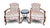 Pair of Mid-Century French Louis XV Style Walnut Bergère Fauteuils With Ikat Upholstery For Sale - Image 4 of 13