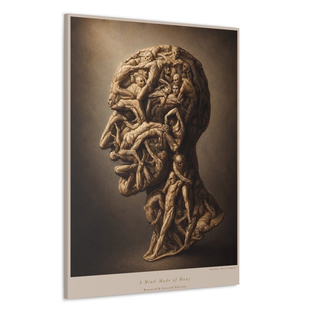 Contemporary Atelier Aria Lumae Filippo Balbi 1854 Testa Anatomica Human Figure Composite Gallery Board Print For Sale - Image 3 of 15