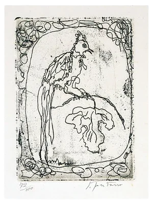 Untitled Etching by Lucio Fontana, 1965