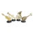 1990s Vintage Cast Metal Musical Instrument Place Card Holders - Set of 4 For Sale