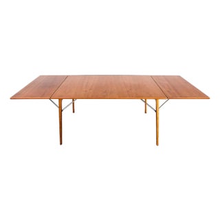 Rare 1950s Danish Modern Teak & Oak Dining Table by Borge Mogensen, Model 162 For Sale