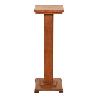 Stickley Brothers Style Antique Mission Oak Arts & Crafts Pedestal or Plant Stand, Circa 1910 For Sale