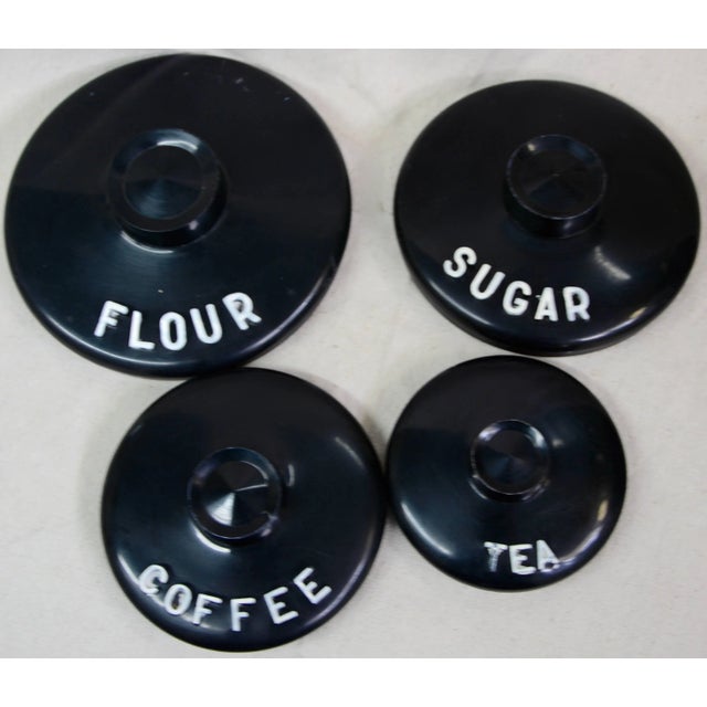 Mid-Century Aluminum Four-Piece Canister Set by Kromex For Sale In Nashville - Image 6 of 11