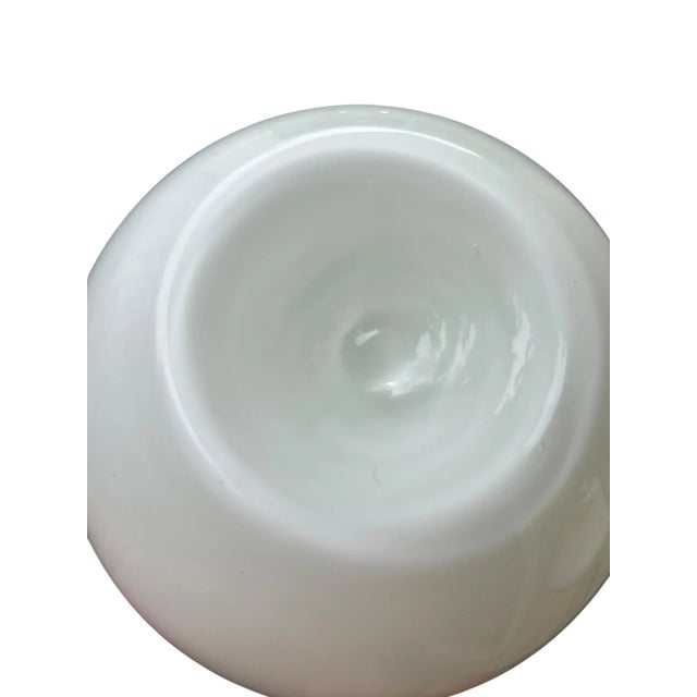 Mid-Century Modern Murano White Italian Art Glass Pear and Apple Fruit Sculptures For Sale - Image 3 of 7