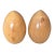 Large Pair of Solid Egg Shaped Turned Wood Sculptures For Sale