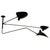 Black Suspension Two Fixed and One Rotating Curved Arm Lamp from Serge Mouille For Sale - Image 10 of 10