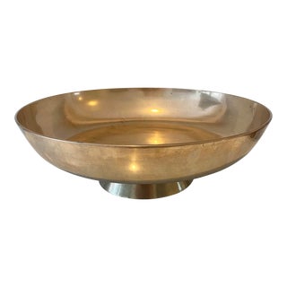 Vintage 1970s Brass Pedestal Bowl For Sale
