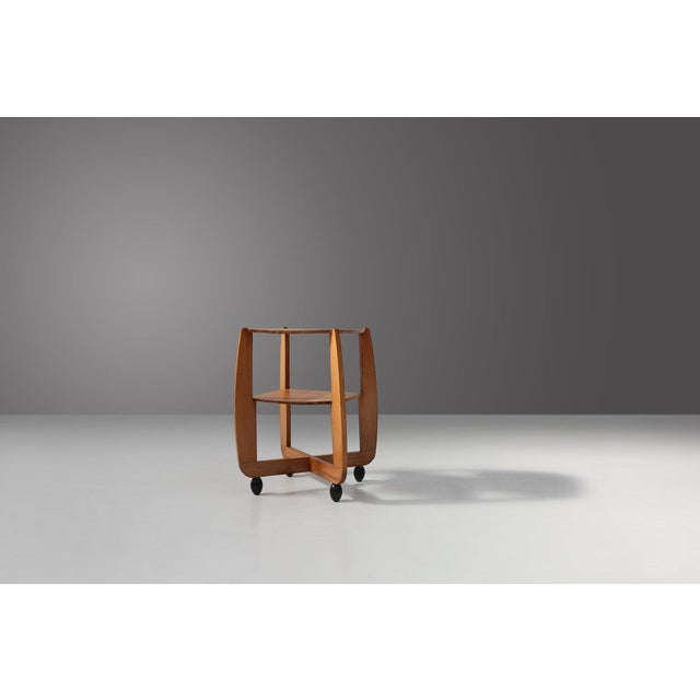 Amsterdam School Beech Wooden Side Table, the Netherlands, 1920s For Sale - Image 13 of 13