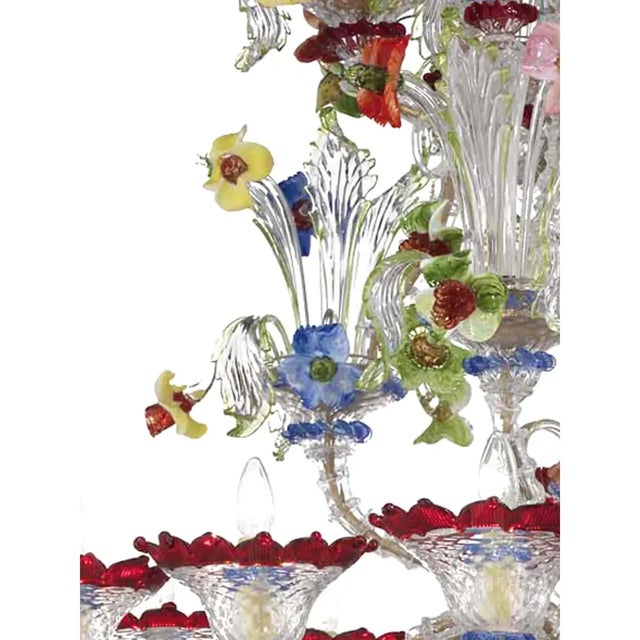 Venetian Imperial Floral Cà Rezzonico Murano Glass Chandelier by Simoeng For Sale - Image 4 of 10