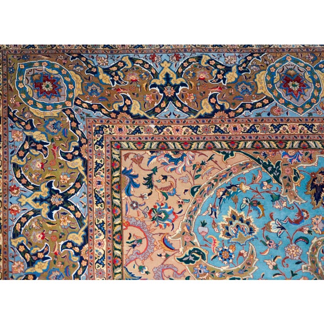 Tribal Vintage Persian Tabriz Rug For Sale - Image 3 of 12