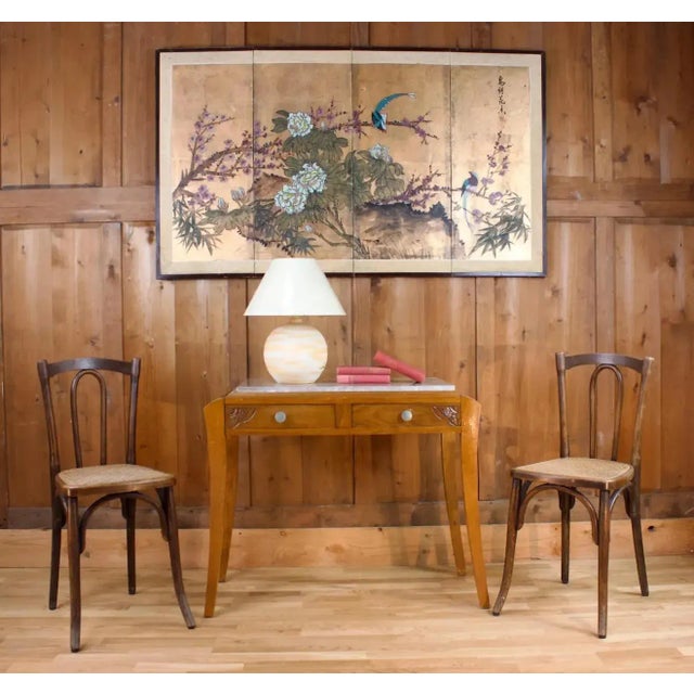 Art Deco Dressing Table with Marble Tray, 1940s For Sale - Image 9 of 10