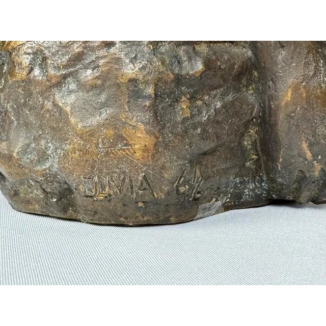 Signed Bronze Sculpture of a Little Girl by Sergio Unia For Sale - Image 12 of 12