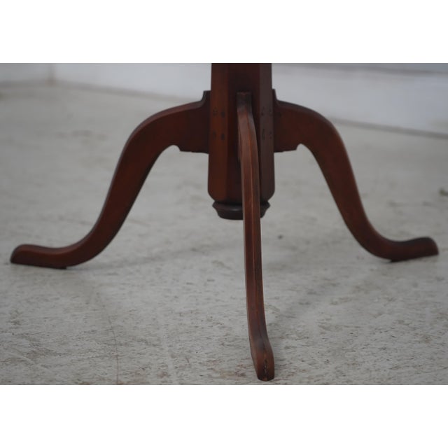 Eldred Wheeler Cherry Pedestal Candlestand For Sale - Image 10 of 14