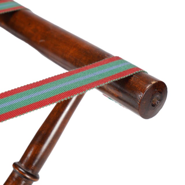 Brown Burled Hardwood Butler's Tray Stand, C. 1900 For Sale - Image 8 of 9