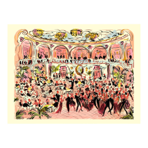 The Grand Gala Original Whimsical Figurative Print by Pauline De Roussy De Sales