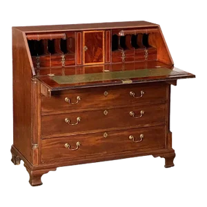 George III Bureau Desk or Secretary Chest of Mahogany From the 18th Century