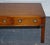 Vintage Military Campaign Burr Yew Wood and Brass 3-Drawer Coffee Table For Sale - Image 4 of 16