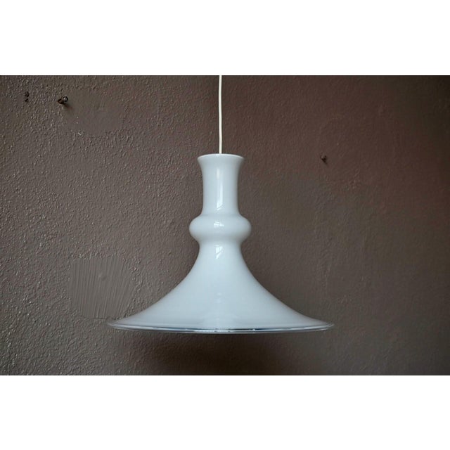 Glass Danish Blown Glass Pendant Lamp by Mickael Bang Holmegaard for Royal Copenhagen, 1970s For Sale - Image 7 of 12