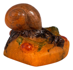 Art Nouveau Pate de Verre Snail Paperweight by Amalric Walter & Henri Bergé, France, 1920