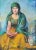 Oil on platex, signed and dated 1950, depicting a Gypsy. Dimensions: 62 x 45 cm.