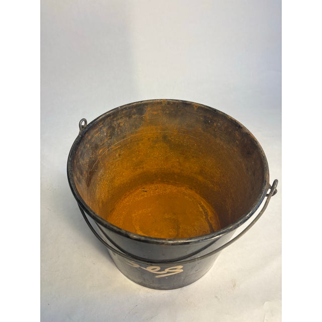 Metal Vintage French Country Style Metal Bucket - "Cerises" For Sale - Image 7 of 8