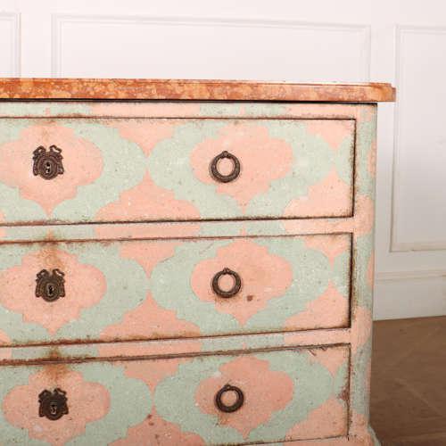 Italian Painted Marble Top Commode, 1890s For Sale - Image 6 of 10