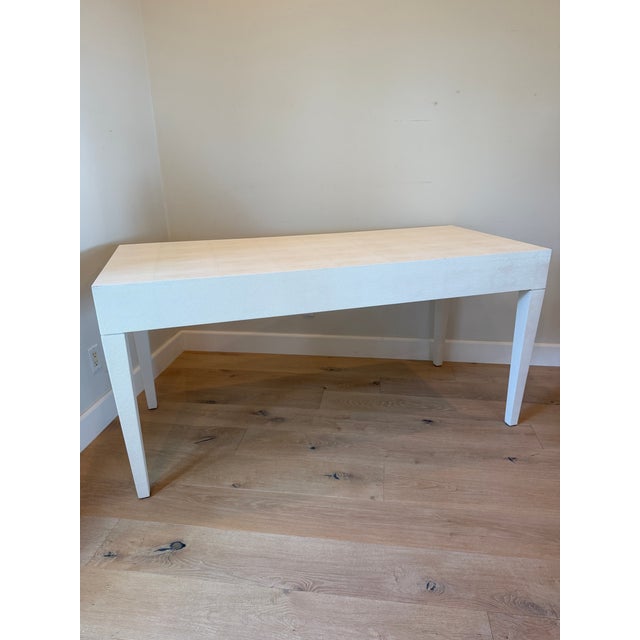 Made Goods Sorin 3 Drawer Desk (Pristine Faux Shagreen) For Sale - Image 16 of 16