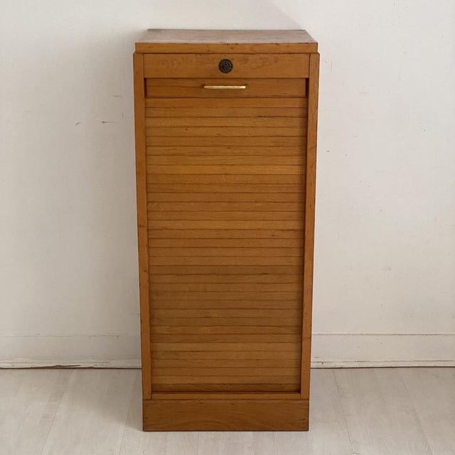 Notarys Cabinet with Roll-Top Door, 1960s For Sale - Image 3 of 13