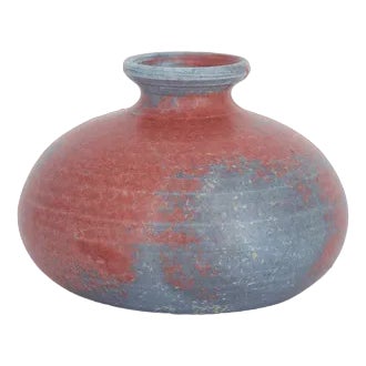 Small Mid-Century Scandinavian Modern Collectible Two-Color Stoneware Vase, 1960s For Sale