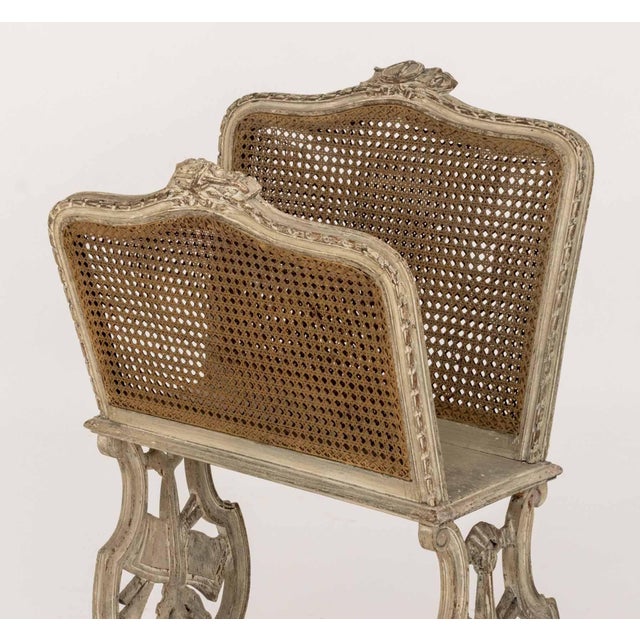 Early 20th Century French Provincial Cane Paneled Magazine Rack For Sale - Image 5 of 9