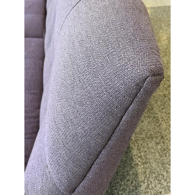 1960s Danish Modern Sofa in Lavender Linen For Sale - Image 10 of 14