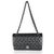 Black Black Quilted Lambskin Medium Classic Double Flap Bag For Sale - Image 8 of 9