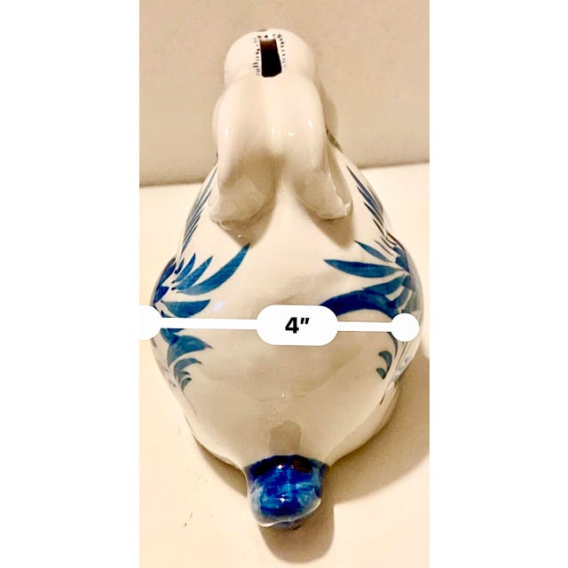 1970s Vintage Porcelain Bunny Coin Bank For Sale - Image 5 of 12